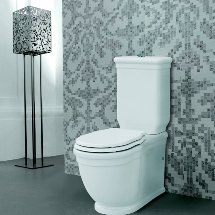 бачок без задней стенки для унитаза моноблок HEV006 ,без механизма, цвет белый