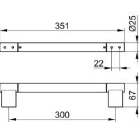 Аксессуары для ванной Поручень для ванной комнаты 30 см (хром) 