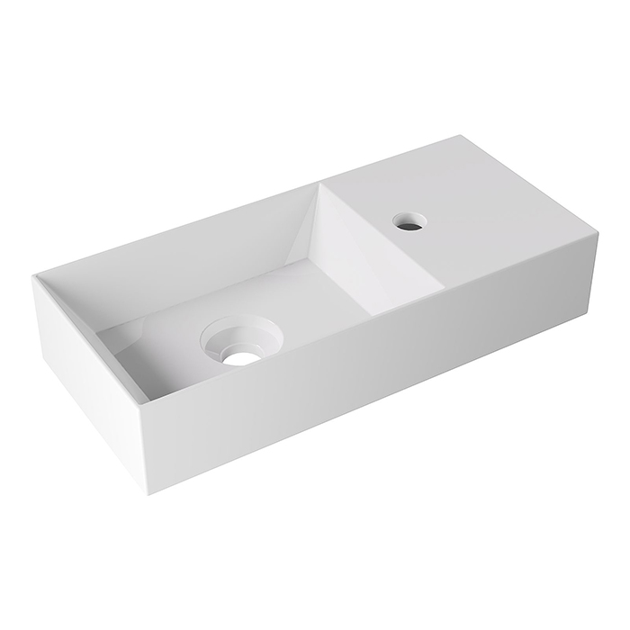 Раковины Раковина 55x25хВ11, накладная/подвесная, с отверстием под смеситель, белый глянцевый 