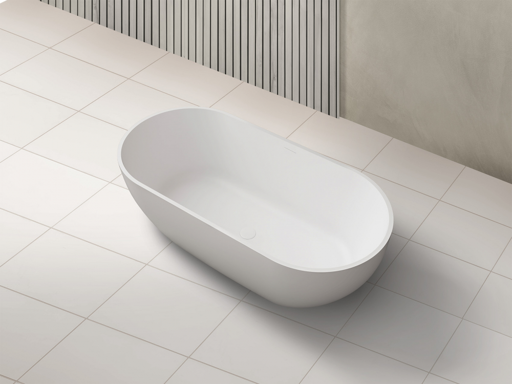 Ванны Ванна из искусственного камня белая матовая 170x75 