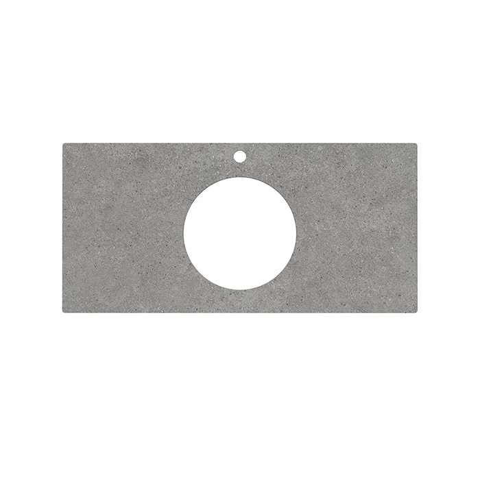 Столешница из керамогранита для накладных раковин Фондамента 100, серая