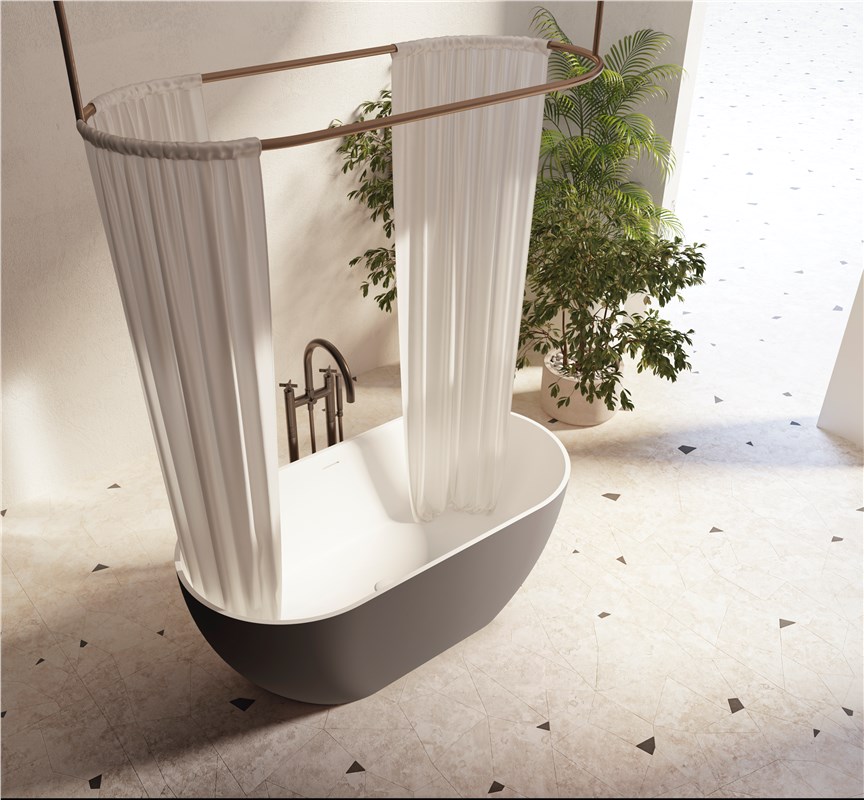 Ванна отдельностоящая 170х80х60h белая матовая