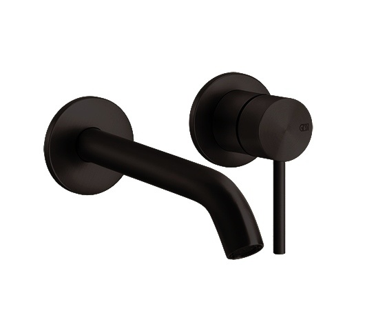 Смесители Настенный смеситель для раковины внешняя часть черный матовый 