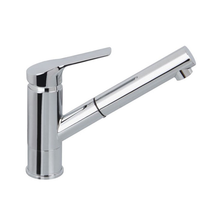 Смесители для кухни Смеситель для кухни, с выдвижной лейкой, вращающийся излив, цвет хром 