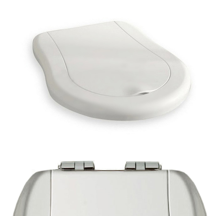 Сиденье NEW для унитаза, микролифт, белый/хром