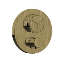 Смесители Термостат для ванны на 3 потребителя, внешняя часть, латунь шлифованная 