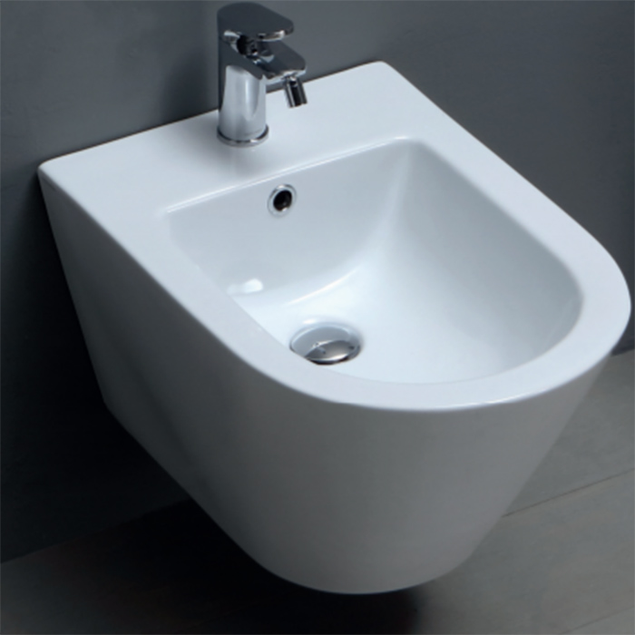 Биде подвесное 54х37х30,5 см , с 1 отв под смеситель, цвет белый