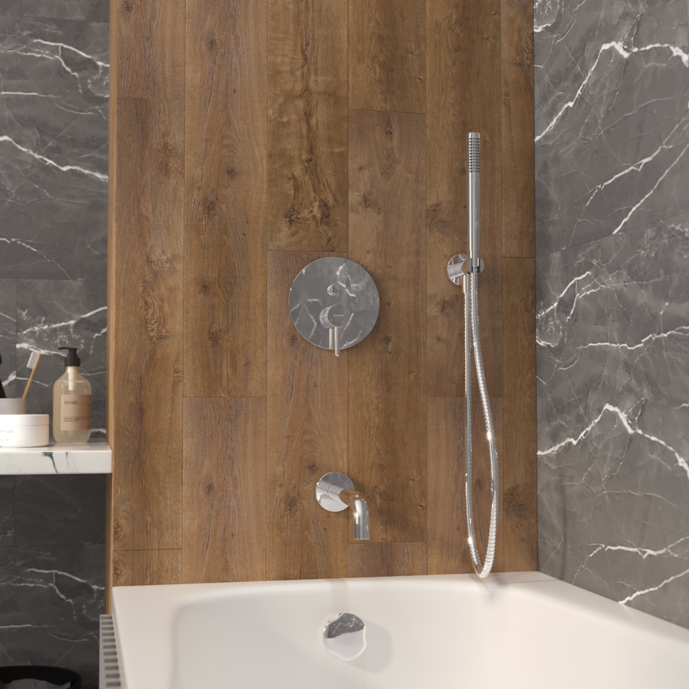 Душевая программа Система для ванны скрытого монтажа YSET06CR (хром) 