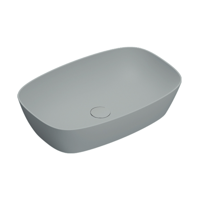 Раковины Раковина 60x40 накладная, без отверстий под смеситель, покрытие Cataglaze+, цвет Aqua Satinato 