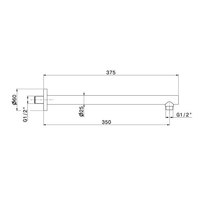 Комплектующие Настенный кронштейн для душа, нержавеющая сталь 