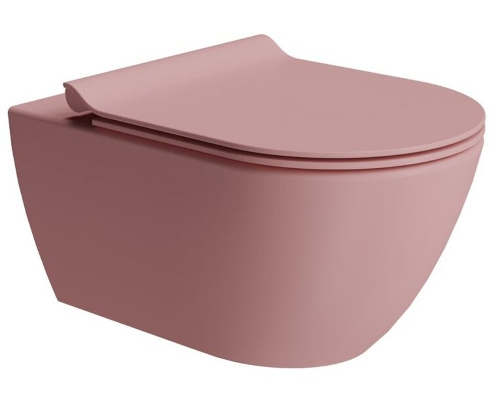 Унитазы Унитаз подвесной 550×360 мм, Swirlflush 2.0, с креплением FISR5, цвет матовый Blush 