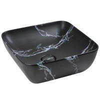 Раковины Раковина накладная 425*425 мм (чёрный мрамор) 