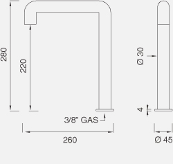 Смесители Настольный вращающийся кран с возможностью фиксации CAR12 