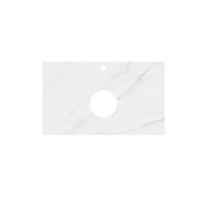 Мебель для ванной Столешница из керамогранита для накладных раковин Монте Тиберио 80 см, белый натуральный 