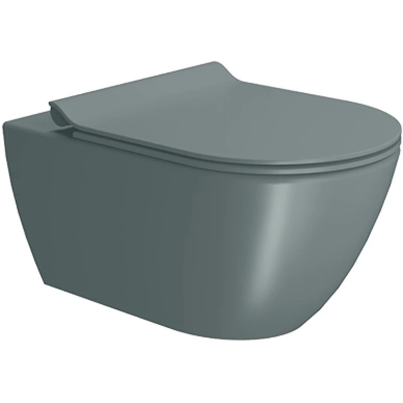 Унитазы Унитаз подвесной 550×360 мм, Swirlflush 2.0, с креплением FISR5, цвет матовый Agave 