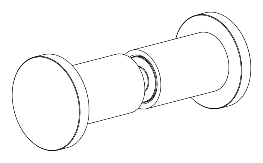 Комплектующие Ручка Stem, Ø35 мм, для стеклянной душевой кабины, двухсторонняя, сталь, цвет сатинированная нержавеющая сталь 