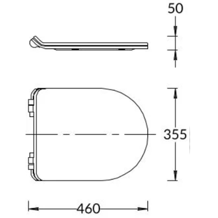 Сиденья для унитазов Сиденье для подвесного унитаза, быстросъемное с softclose, белое глянцевое 