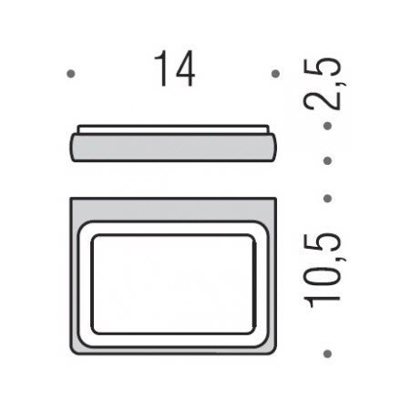 Аксессуары для ванной Мыльница подвесная, цвет PVD золото/матовое стекло 