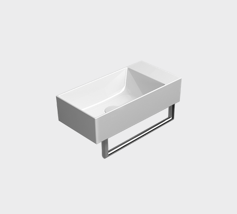 Раковина накладная, подвесная 50*25 см (белый глянцевый)