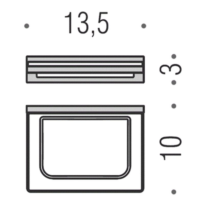 Аксессуары для ванной Мыльница подвесная, цвет хром/матовое стекло 