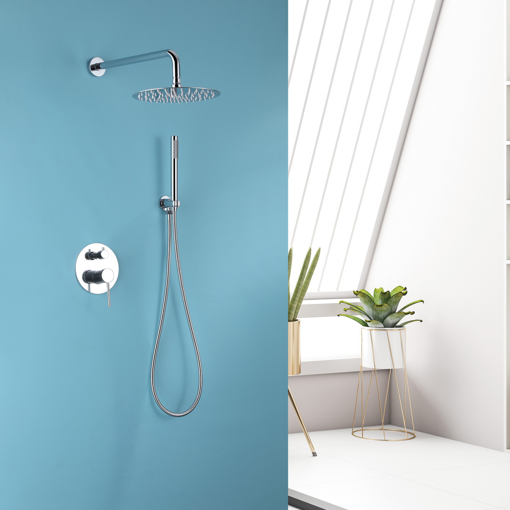 Душевая программа Душевая система скрытого монтажа без излива, хром 