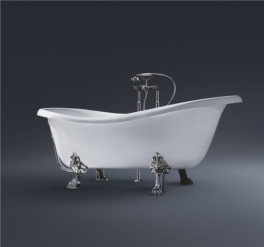 Epoca 170x80x72h CHROME Ванна акриловая GLOSSY WHITE (Белый глянцевый)