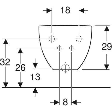 Биде Биде подвесное 51х35 см, с отверстием под смеситель 