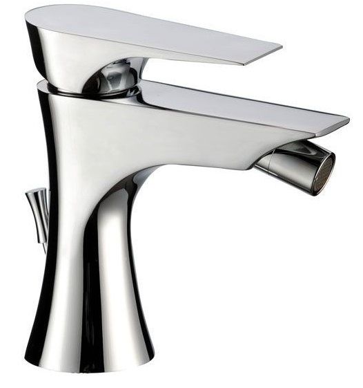 Однорычажный смеситель для биде с донным клапаном, цвет хром