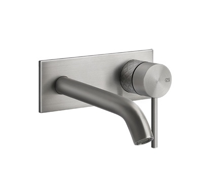 Смесители Настенный смеситель для раковины внешняя часть сталь шлифованная 