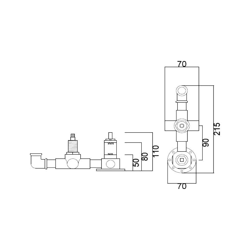 ZC0 Встраиваемая часть на 3 потребителя