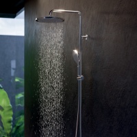 Душевая программа Душевая система со смесителем для душа, чёрный матовый 