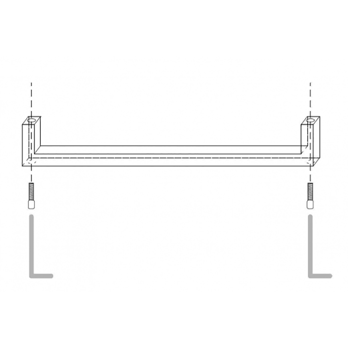 Комплектующие Cento Полотенцедержатель 375 мм фронтальный для раковин 3537 и 3539, хром 