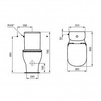 Бачки  для унитазов Бачок для унитаза, евробелый 