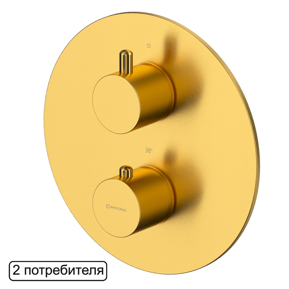 Смесители Смеситель термостатический для душа скрытого монтажа Y1236GLB (брашированное золото) 