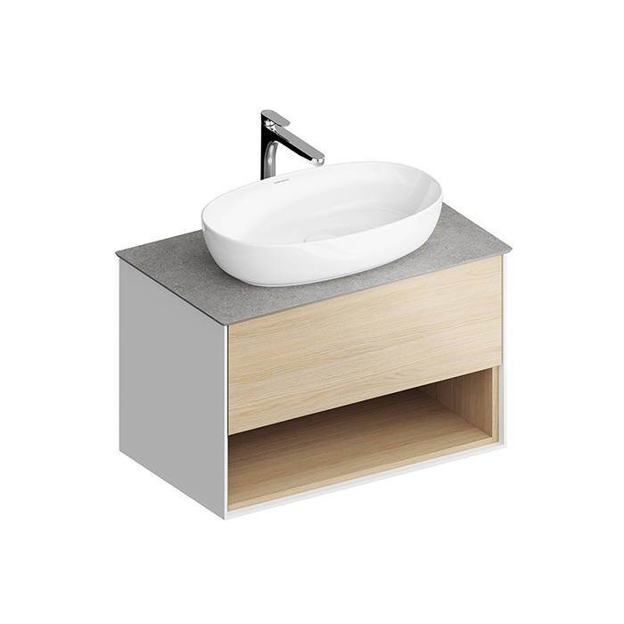Мебель для ванной Тумба Modern подвесная 80 дуб виченце 1 ящик + полка 