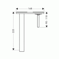Смесители Встраиваемый смеситель для раковины, на 2 отверстия, с панелью, излив: 220 мм, с донным клапаном, цвет хром 