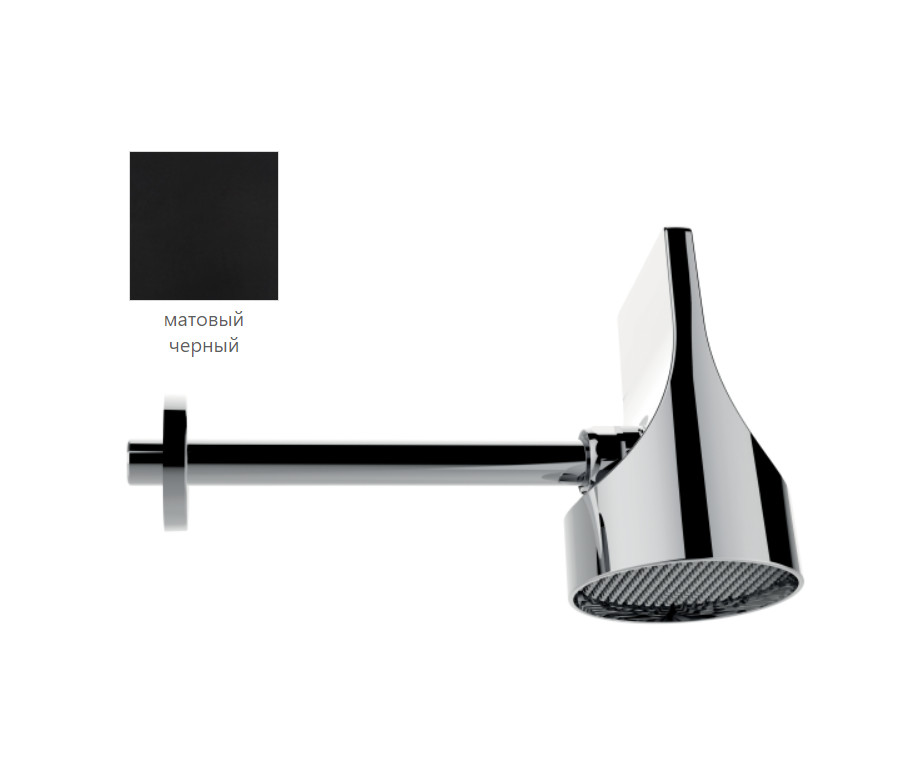 Душевая программа Душевая лейка D100 мм, с поворотным держателем, черный матовый 