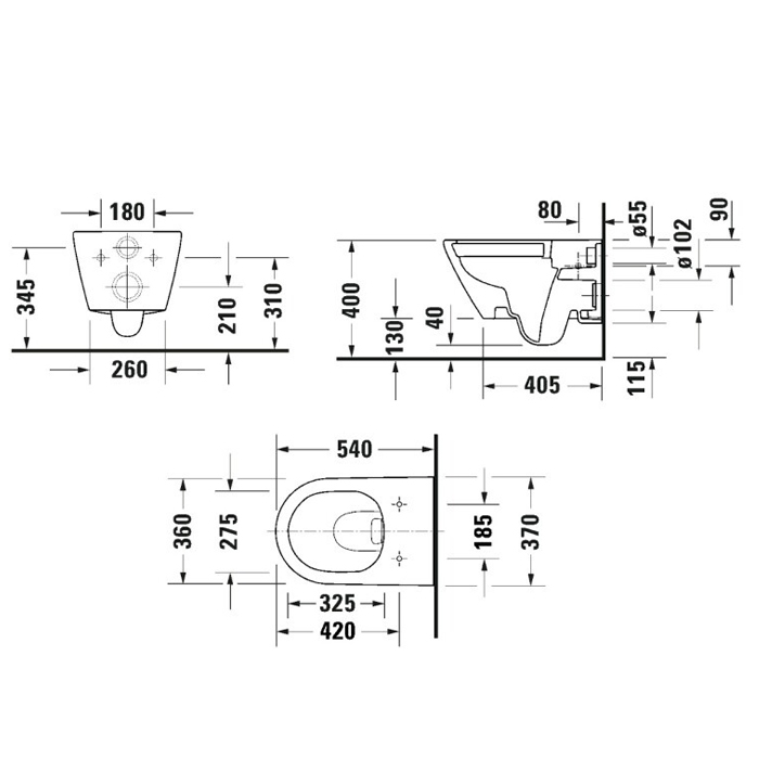 Унитазы Унитаз  RIMLESS, цвет белый матовый сатинированный 