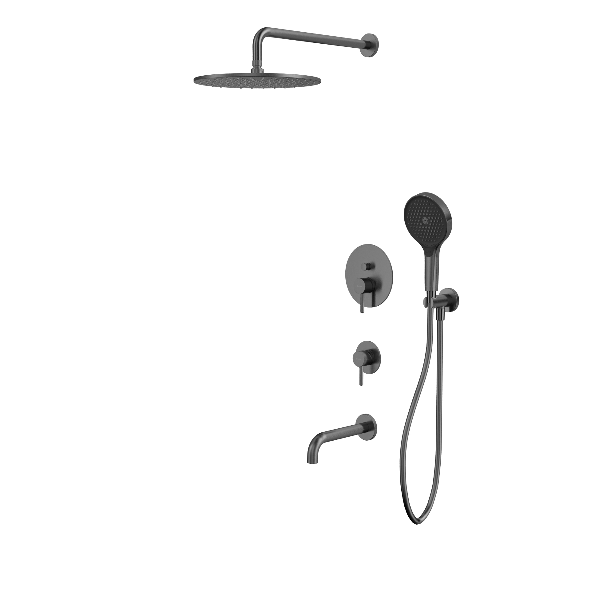 Душевая программа Система для ванны скрытого монтажа YSET07TOPGM (оружейная сталь) 