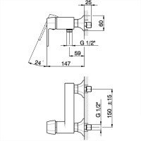 Смесители Cisal Cherie CH0004446T Смеситель для душа (хром | черный матовый) 