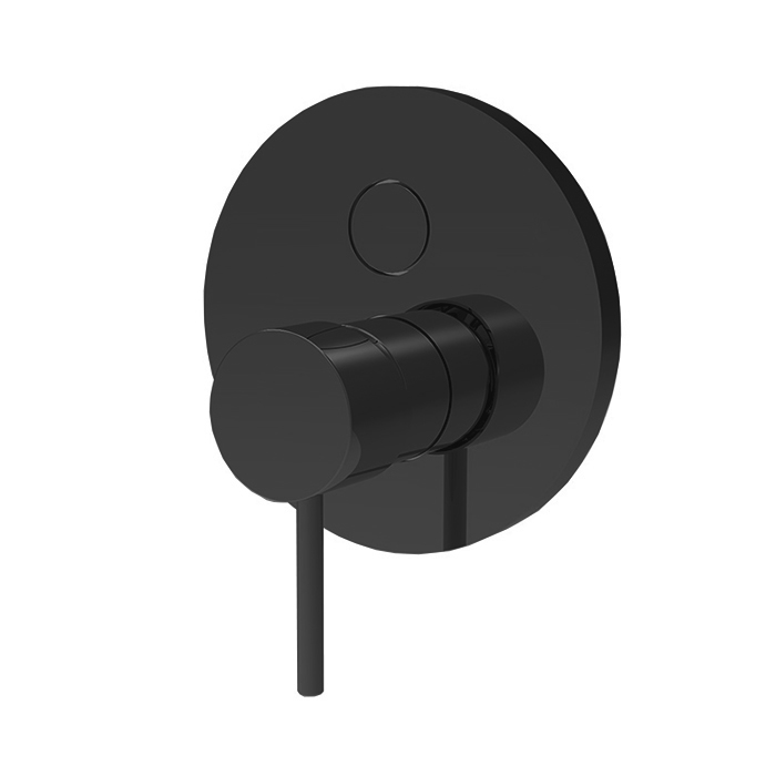 Смесители Смеситель для душа, встраиваемый, с переключателем на 2 источника, цвет чёрный матовый 