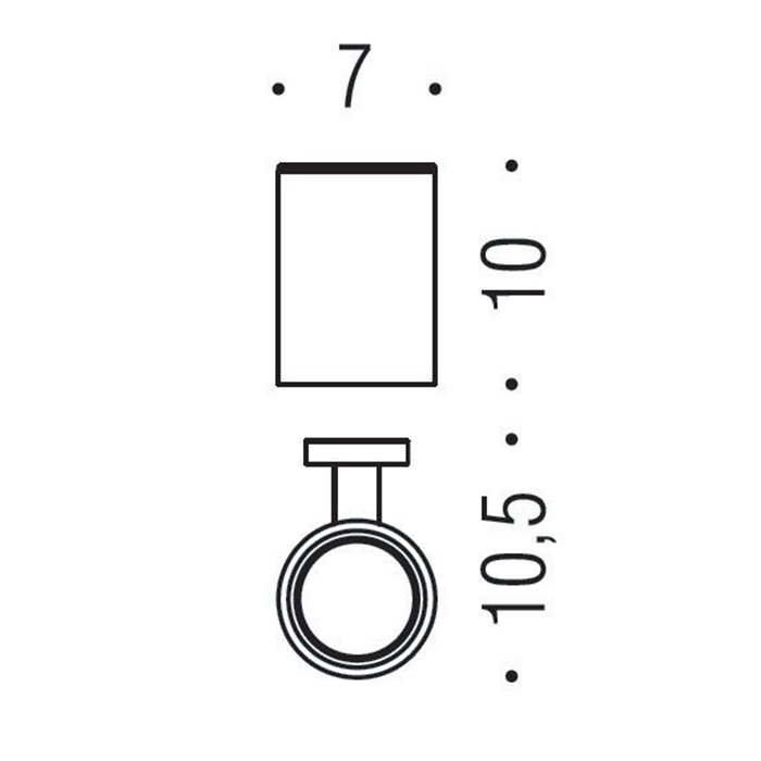 Аксессуары для ванной Стакан подвесной, металлический, цвет PVD нержавеющая сталь 