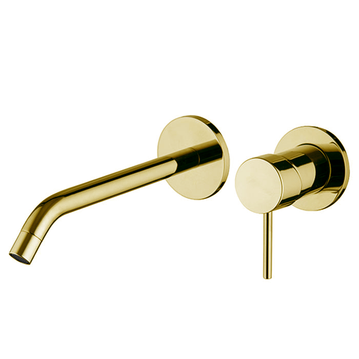 Смесители Смеситель для раковины, встраиваемый, излив  см, цвет золото 