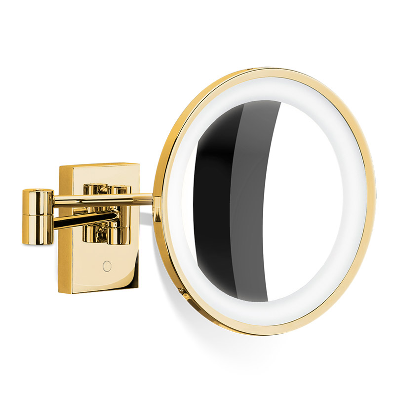 Аксессуары для ванной BS 40 LED 5x Косметическое зеркало золото 24 карата 