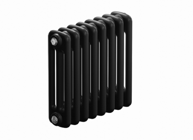 Радиатор 3-х трубчатый 3037, 12 секций, 552xh365, подключение боковое, антрацит матовый