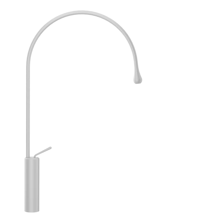 Смесители Gessi Goccia Смеситель для раковины на 1 отверстие, высокий, излив 387мм R=197, цвет: белый 