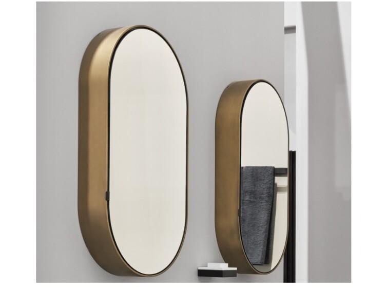 Мебель для ванной Зеркальный шкаф, цвет Brushed Bronze 