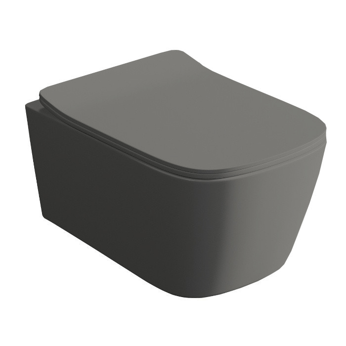 Унитазы Унитаз подвесной Reel - смыв TORNADO 36х52 см, цвет grigio olivia/покрытие Saniglaze 