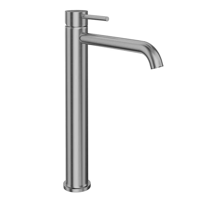 Смесители Смеситель для раковины однорычажный, высокий, без донного клапана 3/8”, нержавеющая сталь 