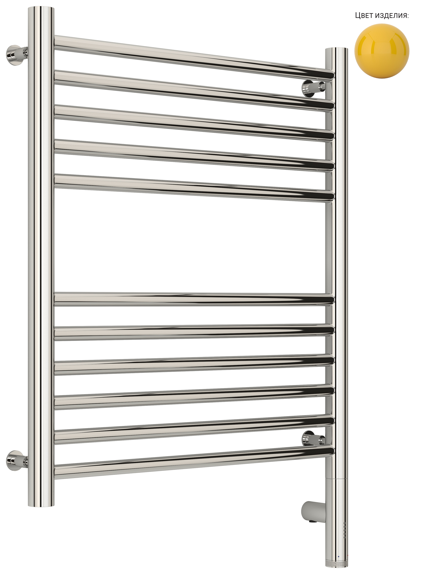 Полотенцесушители Полотенцесушитель электрический прямая 600х500 / МЭМ правый (RAL 1021 Рапсово-жёлтый) 